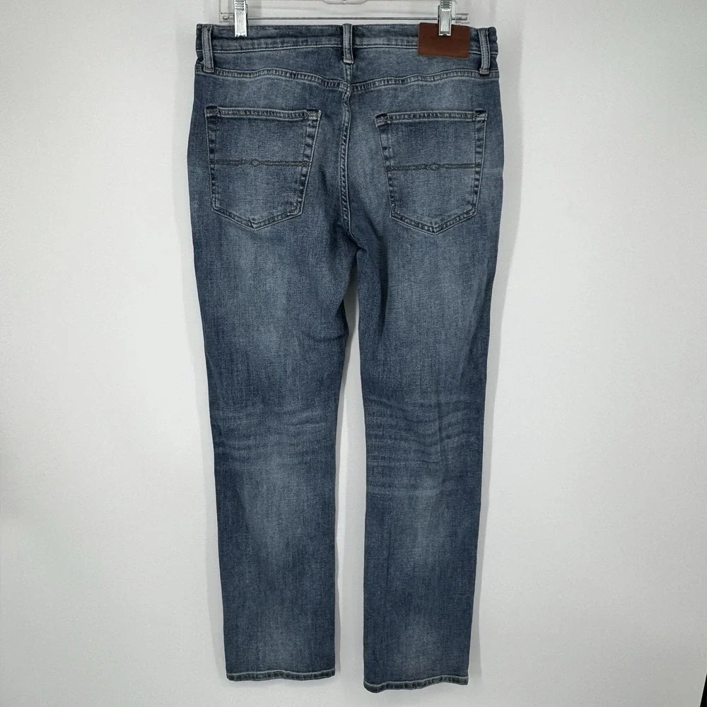 Lucky Brand 410 Athletic Straight Jeans Men's 32x32 Distressed‎ Stretch Denim